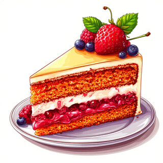 Торт с ягодами