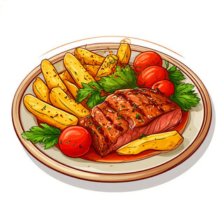 Мясо с гарниром